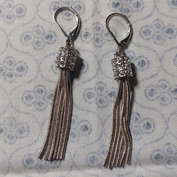 Vintage Silver Dangle Earrings - Picture 4 of 4